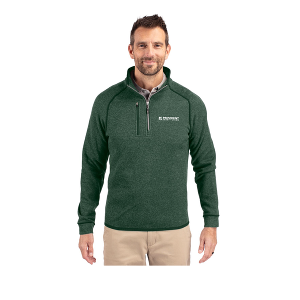 Cutter & Buck Mainsail Sweater-Knit Men's Half Zip Jacket