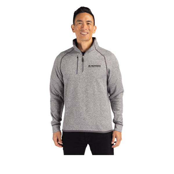 Cutter & Buck Mainsail Sweater-Knit Men's Half Zip Jacket