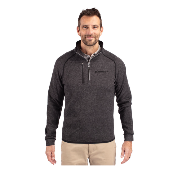 Cutter & Buck Mainsail Sweater-Knit Men's Half Zip Jacket