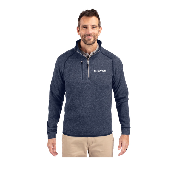 Cutter & Buck Mainsail Sweater-Knit Men's Half Zip Jacket