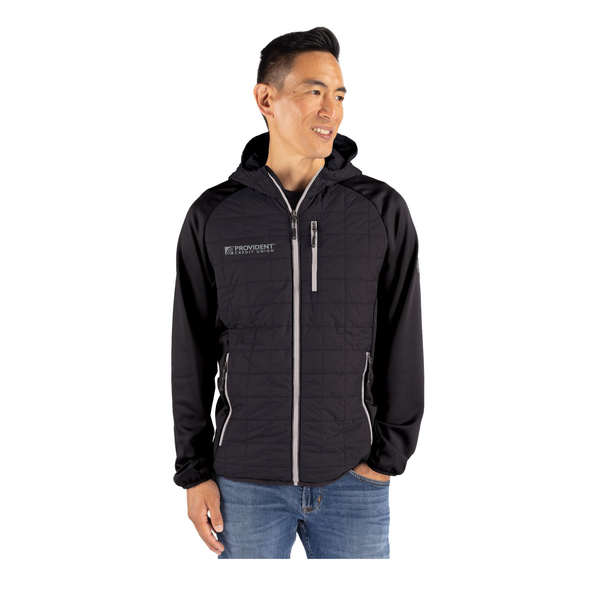 Cutter & Buck Rainier Recycled Insulated Hybrid Puffer Men's Full Zip Jacket