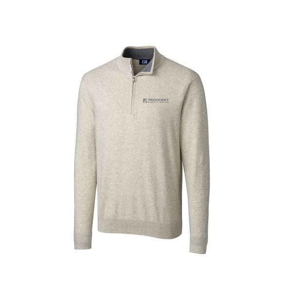 Cutter & Buck Lakemont Tri-Blend Mens Quarter Zip Pullover Sweater